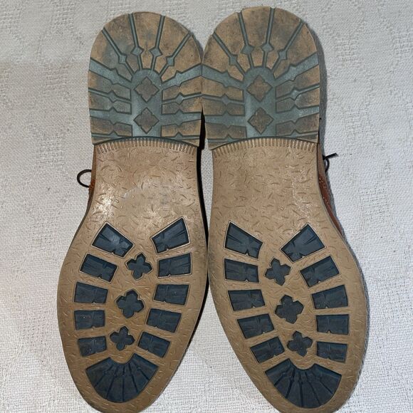 Arkbird Men’s Ankle Boots Size 10.5 D Brown Colorblock Leather Wingtip Business - Picture 6 of 12